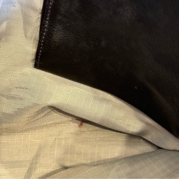 PERRY ELLIS PORTFOLIO Black Leather Briefcase Messenger Bag - Picture 15 of 16